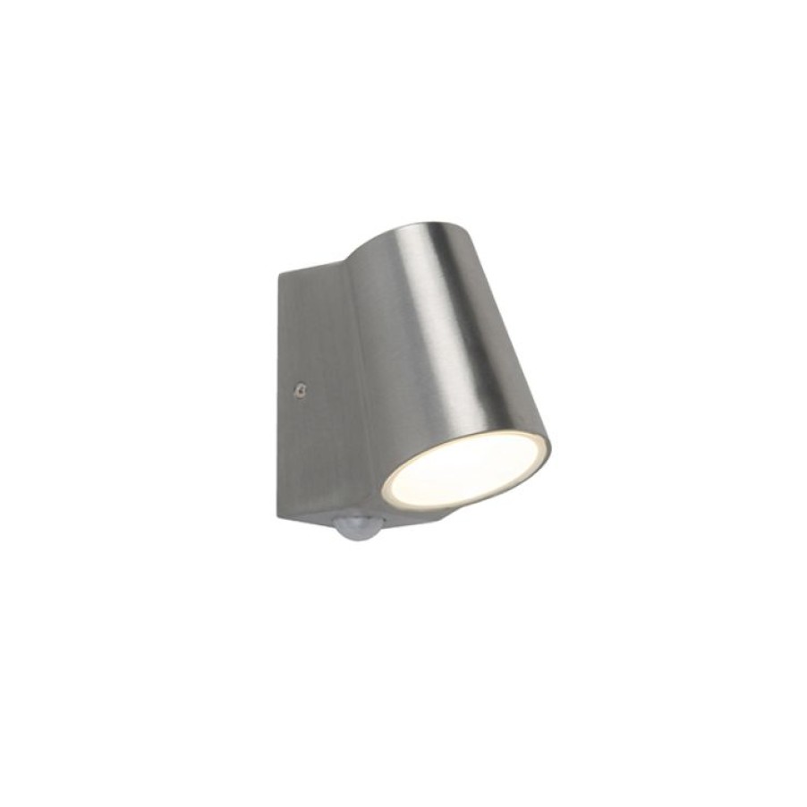 Led QAZQA | Ausenleuchte Aluminium Mit Bewegungsmelder Inkl. Led - Uma