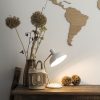 Innenbeleuchtung QAZQA | Retro Tischlampe Weis Mit Bronze - Milou