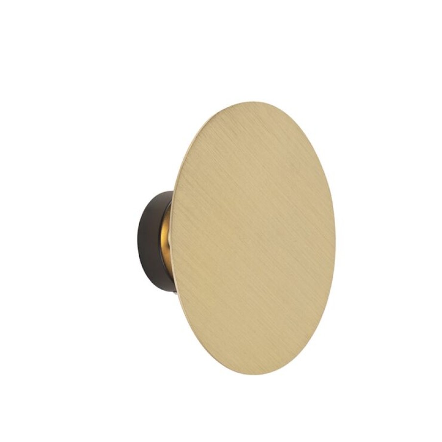 Innenbeleuchtung QAZQA | Design Wandleuchte Rund Gold - Pulley