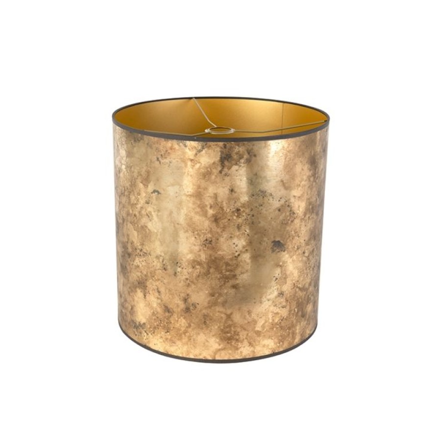 Innenbeleuchtung QAZQA | Lampenschirm Bronze 40/40/40 Mit Goldenem Interieur