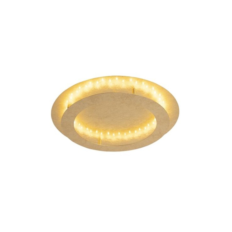 Led Paul Neuhaus | Art Deco Deckenlampe Gold / Messing 50 Cm Inkl. Led - Belle