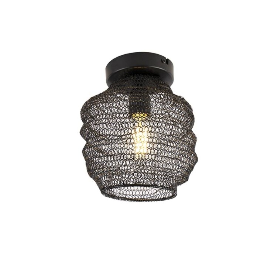 Innenbeleuchtung QAZQA | Orientalische Deckenlampe Schwarz - Nidum Bene