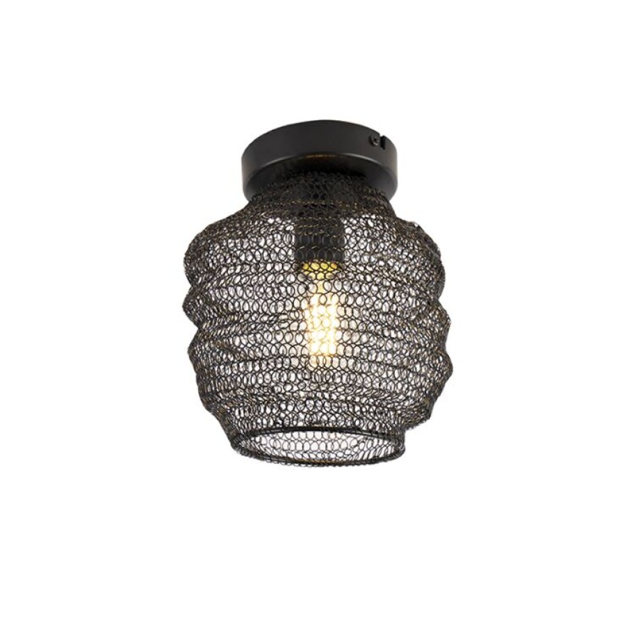 Innenbeleuchtung QAZQA | Orientalische Deckenlampe Schwarz - Nidum Bene