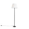 Innenbeleuchtung QAZQA | Moderne Stehlampe Schwarz Mit Weisem Faltenschirm 45 Cm - Simplo