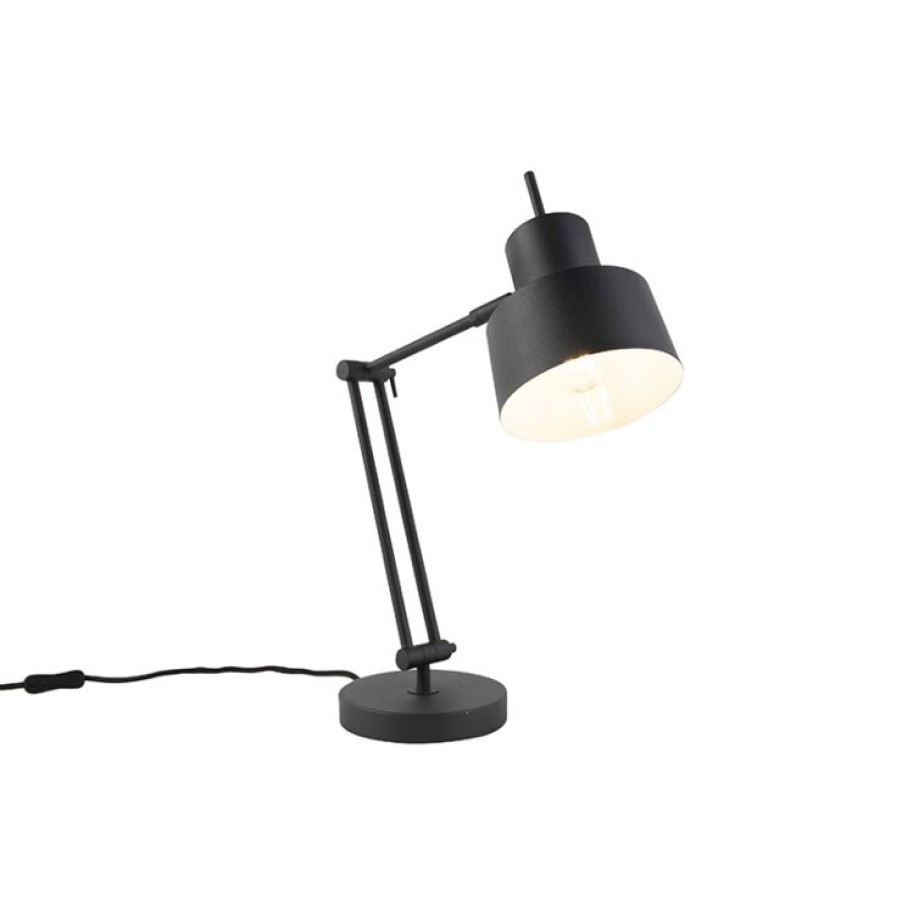 Innenbeleuchtung QAZQA | Retro Tischlampe Schwarz - Chappie