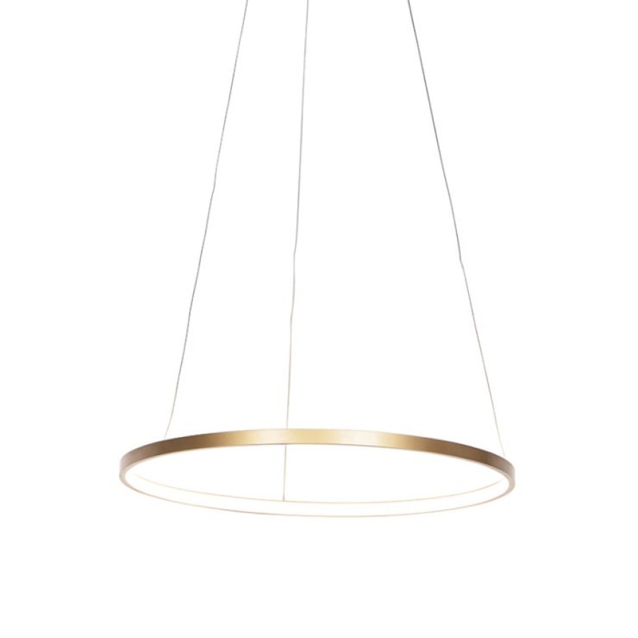 Smart Home Leuchten Direct | Moderne Ringpendelleuchte Gold 60 Cm Inkl. Led - Anella